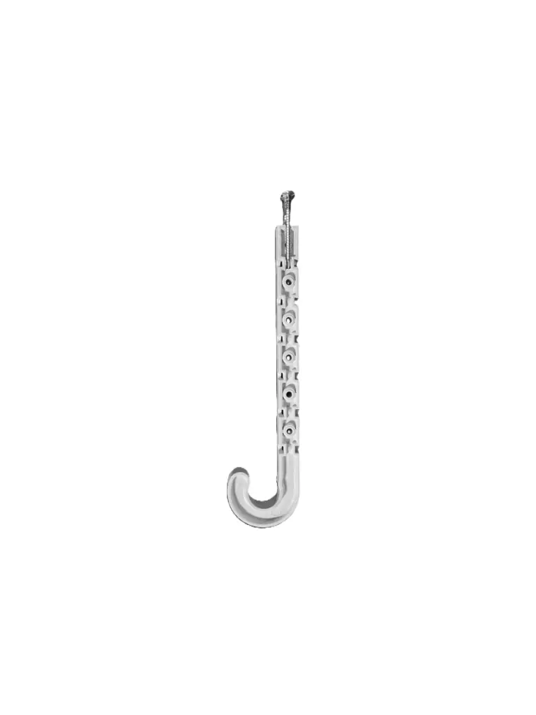  1/2" x 5" J-Hook Plastic Pipe Hanger (White)
