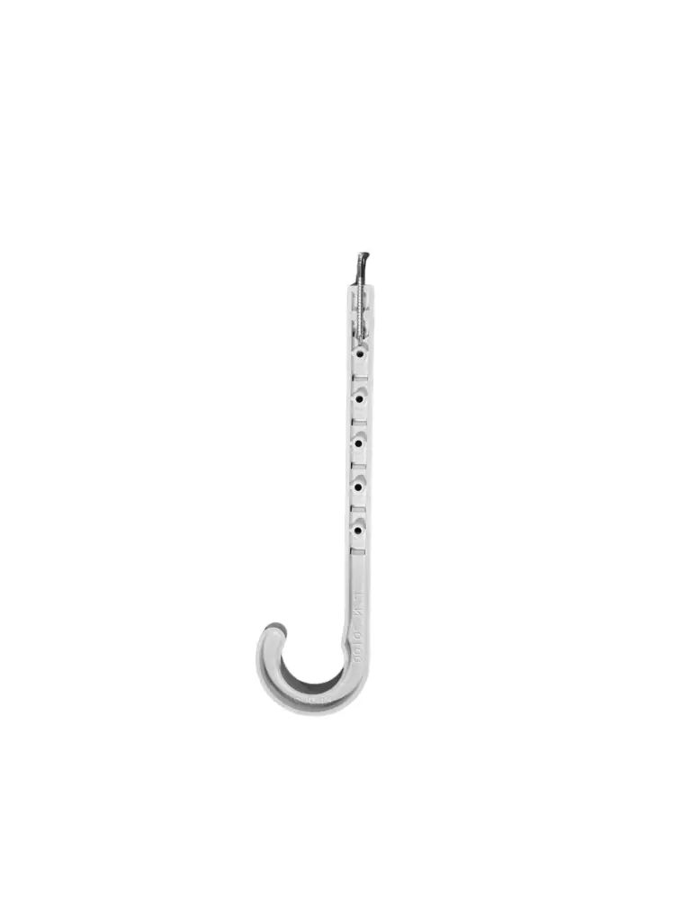 1" x 6" J-Hook Plastic Pipe Hanger (White)