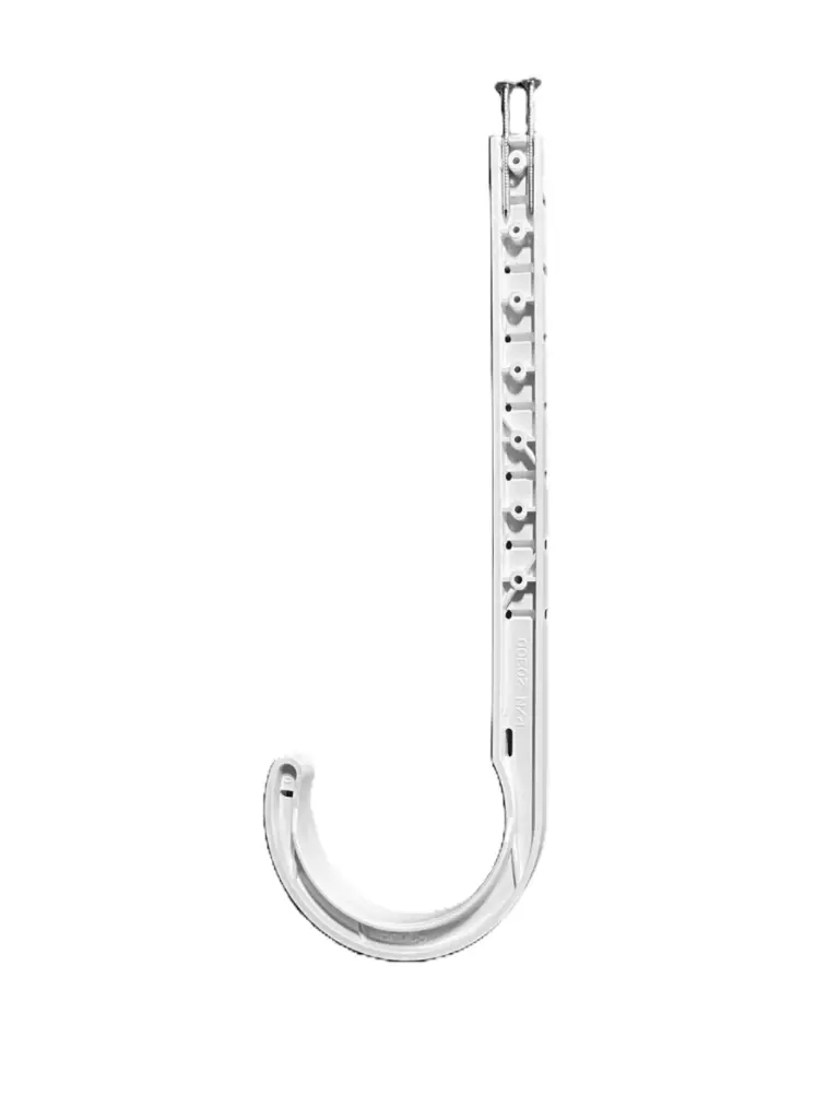 3" x 9" J-Hook Plastic Pipe Hanger (White)