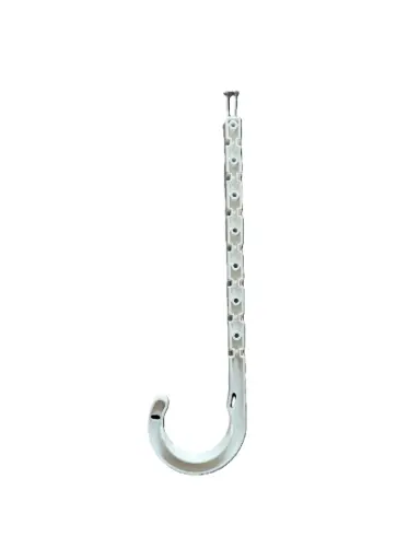 1 1/2" x 8" J-Hook Plastic Pipe Hanger (White)